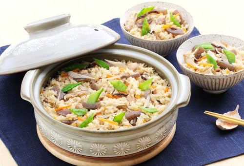 銀峯陶器 萬古焼 土鍋 (深鍋) 11号 5-6人用 花三島